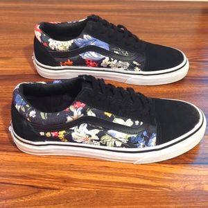 Vans Off The Wall Old Skool Floral Low Top Sneaker Women's Size 7 Men 5.5